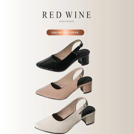 Image of Red Wine MSR002 LIZZY Sepatu Heels Wanita 5cm
