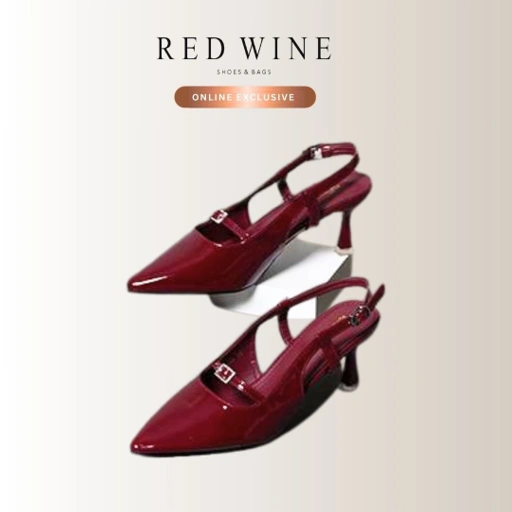 Image of Red Wine V338 MARILYN Sepatu Heels Slop Wanita 7cm