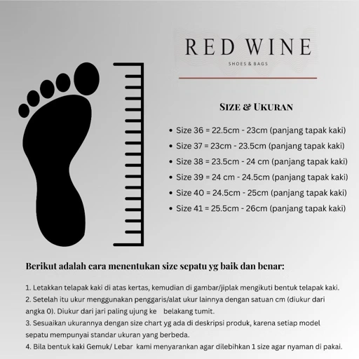 Image of Red Wine V338 MARILYN Sepatu Heels Slop Wanita 7cm