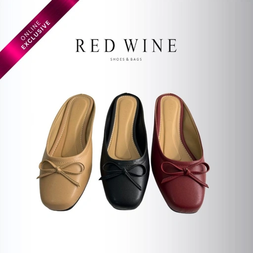 Image of Red Wine HNR074 NYRA Mules Sandal Wanita