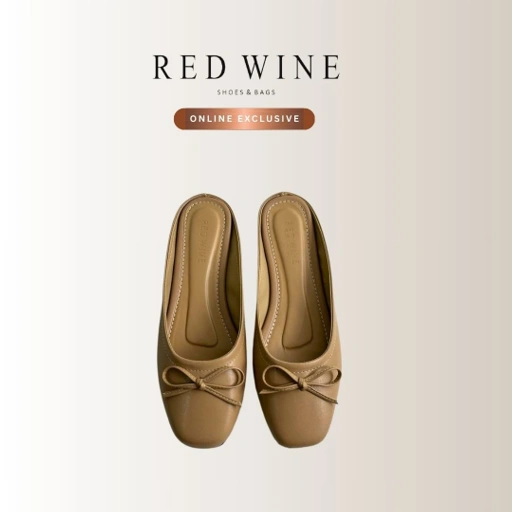 Image of Red Wine HNR074 NYRA Mules Sandal Wanita