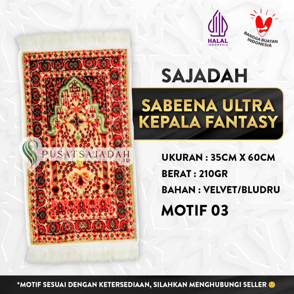 Sajadah Sabeena Ultra Kepala Fantasy