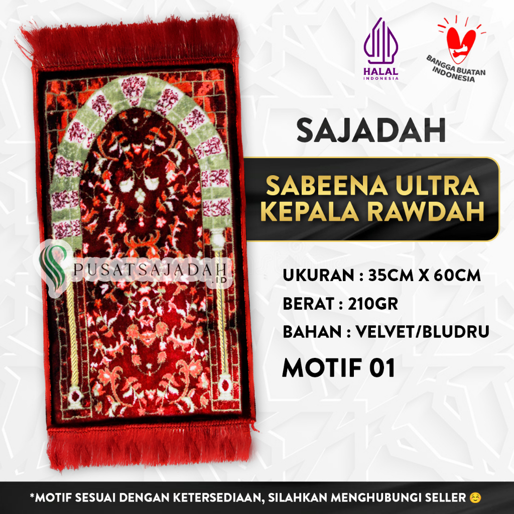 Sajadah Sabeena Ultra Kepala Rawdah