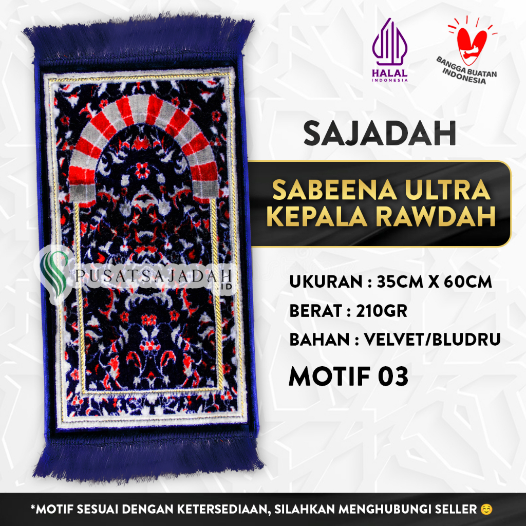 Sajadah Sabeena Ultra Kepala Rawdah
