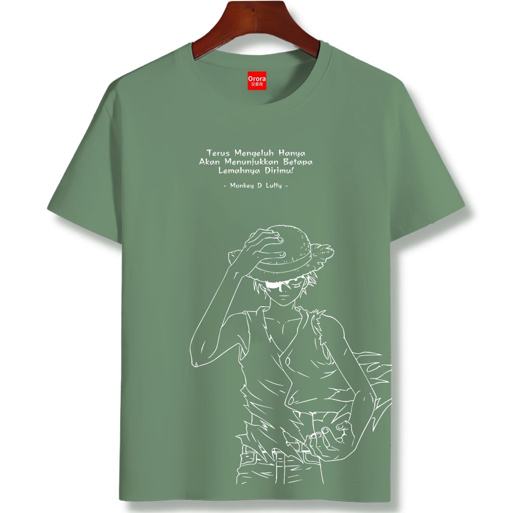 Orora Kaos Anime Monkey D'Luffy One Piece Baju Disto Lengan Pendek Pria Wanita Dewasa ORMDL 11