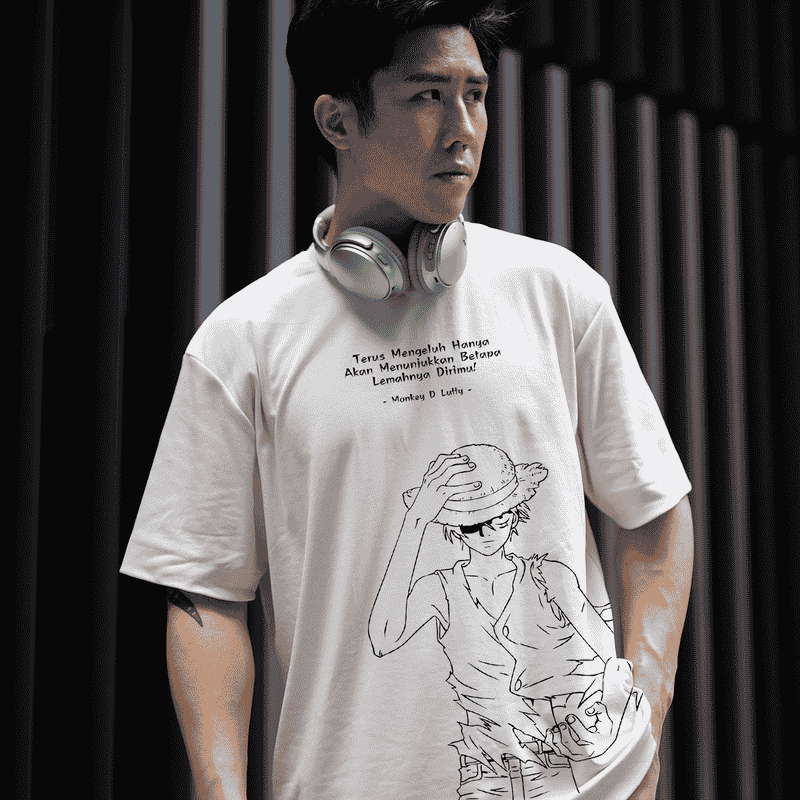 Orora Kaos Anime Monkey D'Luffy One Piece Baju Disto Lengan Pendek Pria Wanita Dewasa ORMDL 11
