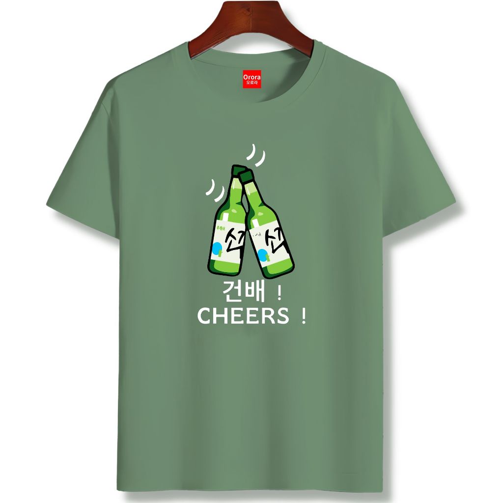 Orora Kaos Pria Soju Drink Funny Korea Style - T-shirt Unisex Baju Lengan Pendek Atasan ORKL 45