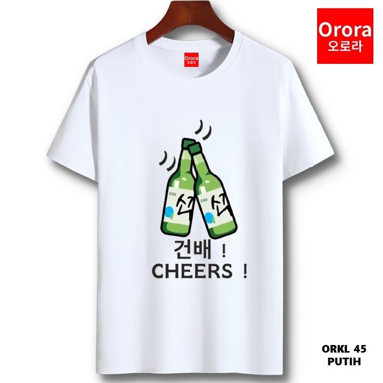 Orora Kaos Pria Soju Drink Funny Korea Style - T-shirt Unisex Baju Lengan Pendek Atasan ORKL 45