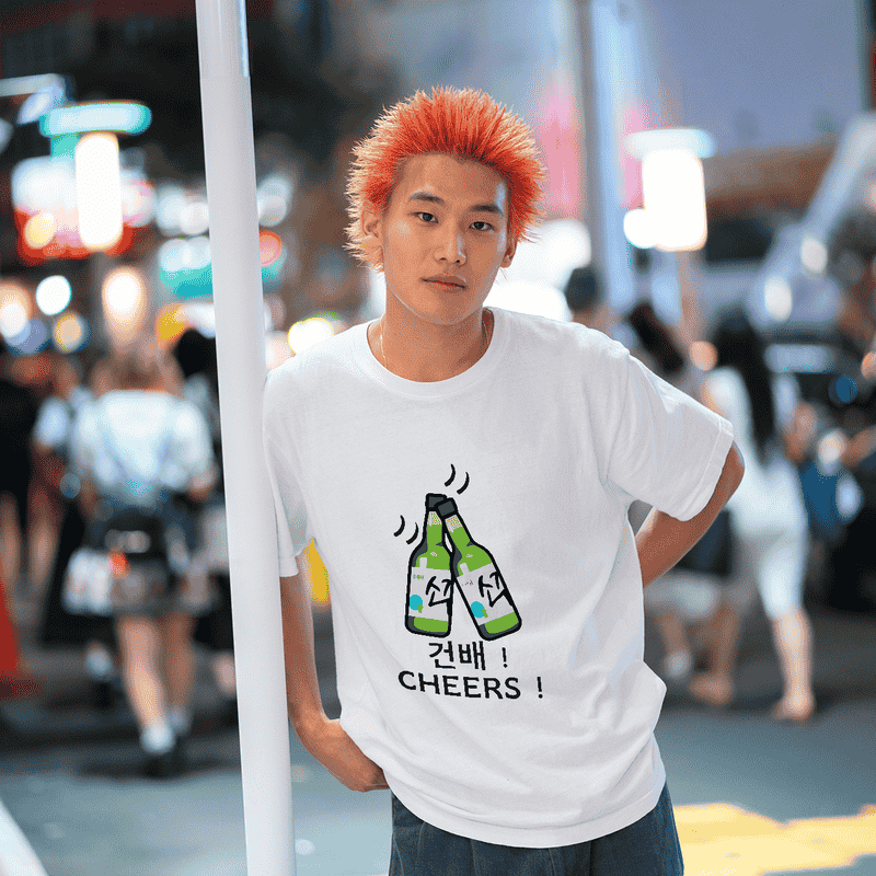 Orora Kaos Pria Soju Drink Funny Korea Style - T-shirt Unisex Baju Lengan Pendek Atasan ORKL 45