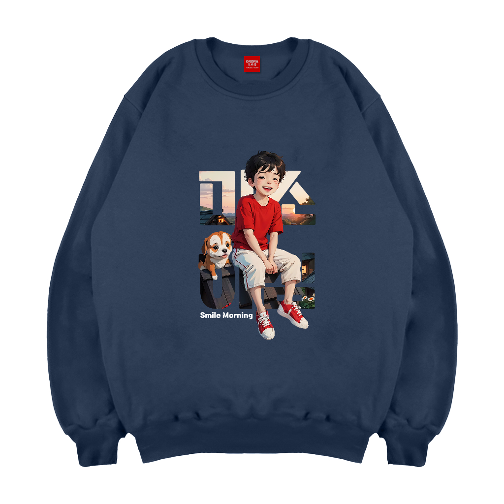 Orora Sweater Wanita Korea Cute Boy Cartoon - SW ORKL 49