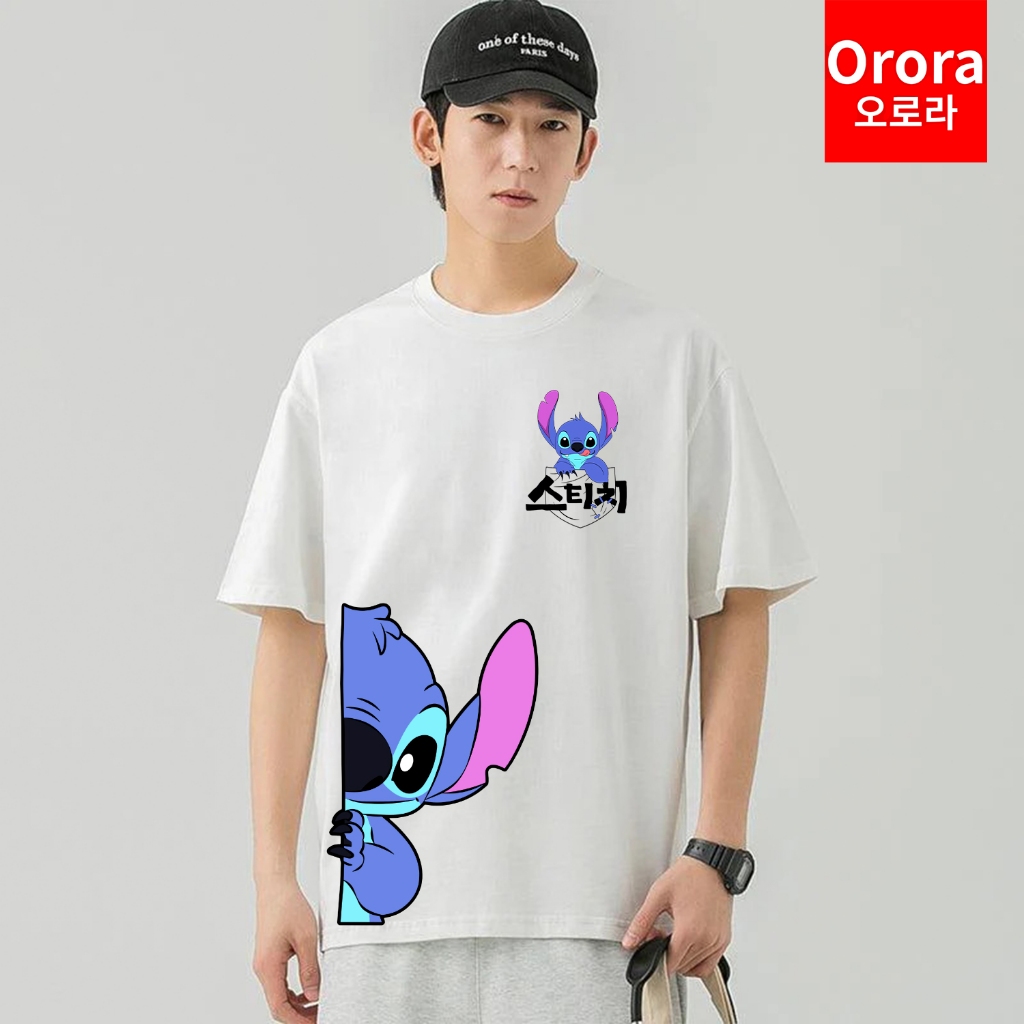 ORORA Kaos OVERSIZE Distro Premium 3D Cartoon st1ch Cute Blue Monstery 3 Dimensi - OV ORKL 76