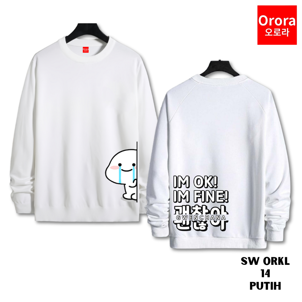 Orora Sweater Wanita Korea Im Ok Im Fine Gwenchana  - SW ORKL 14