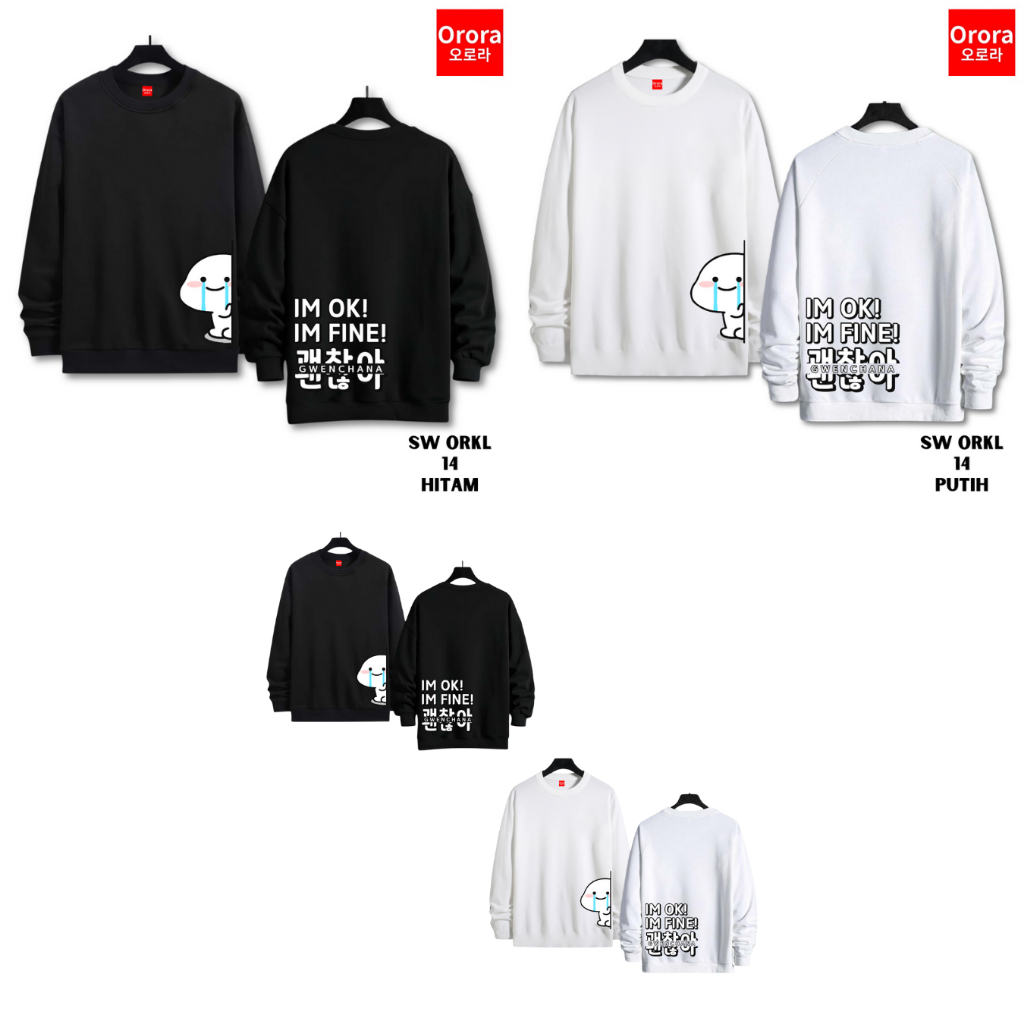 Orora Sweater Wanita Korea Im Ok Im Fine Gwenchana  - SW ORKL 14