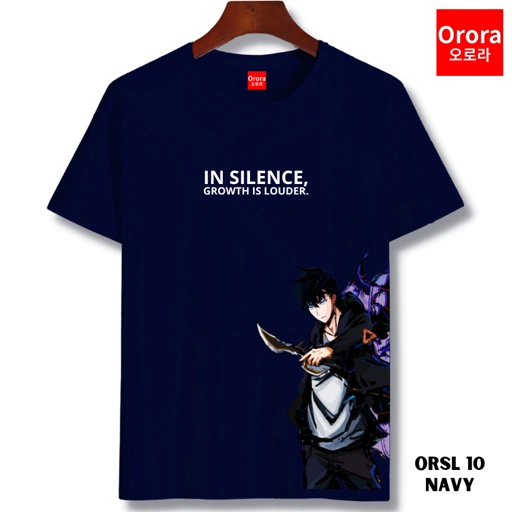 Image of Orora Kaos Pria Manhwa Solo Leveling In Silence Growth Is Louder - Baju Atasan Sablon High Quality Pria Wanita Ukuran S M L XL XXL XXXL keren Original ORSL 10