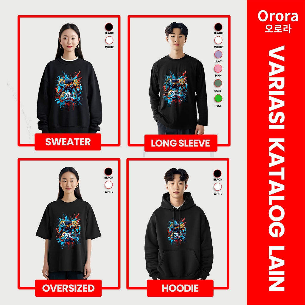Orora Sweater Distro Premium Korea Stik Game Playstation - SW ORGM 01