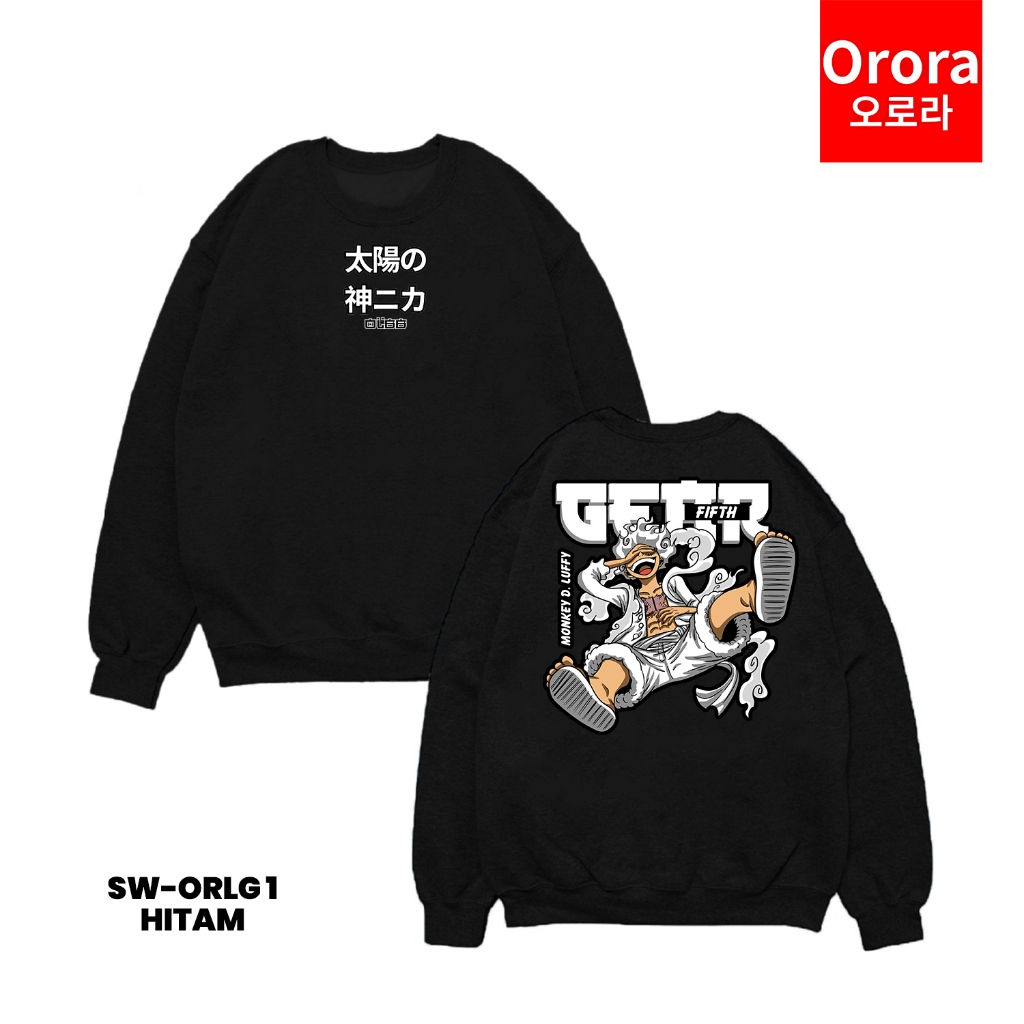 Orora Sweater Distro Premium Korea luffy Gear 5 - SW ORLG 01
