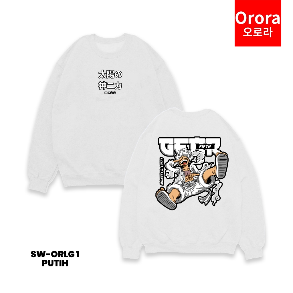 Orora Sweater Distro Premium Korea luffy Gear 5 - SW ORLG 01