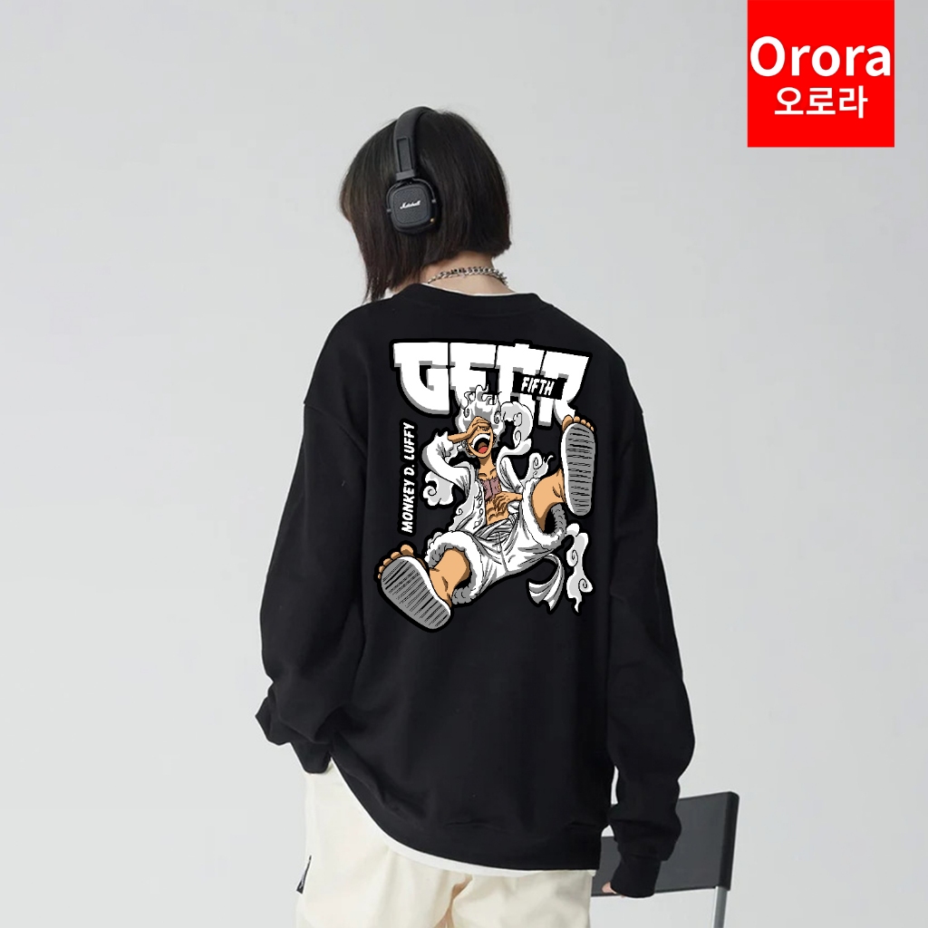 Orora Sweater Distro Premium Korea luffy Gear 5 - SW ORLG 01