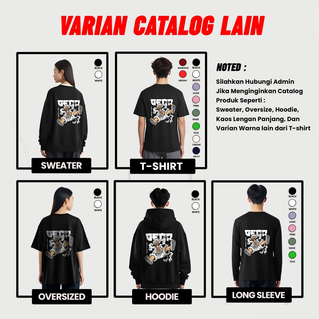 Orora Sweater Distro Premium Korea luffy Gear 5 - SW ORLG 01