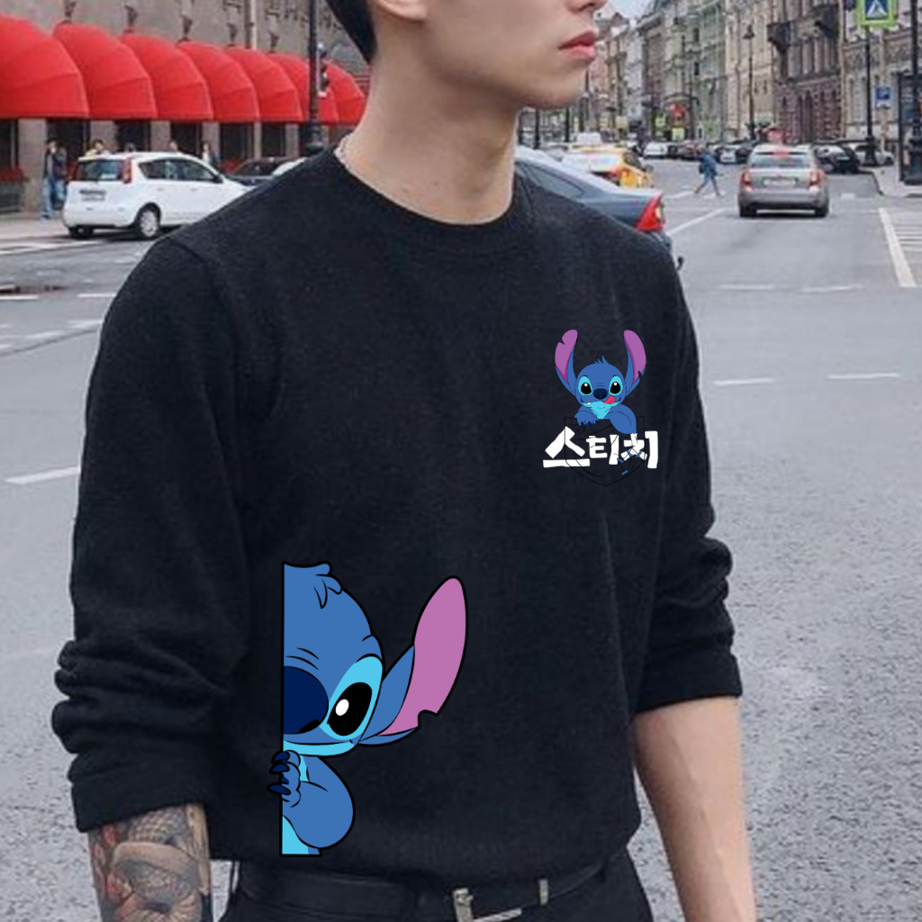 Orora Sweater Wanita Korea Cute Blue Monster - SW ORKL 76