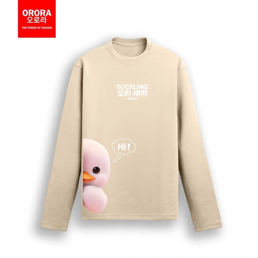 Image of ORORA KAOS LENGAN PANJANG DISTRO PREMIUM Korean Cute Duck - Baju Sablon Pria Wanita KP NOR3D 2