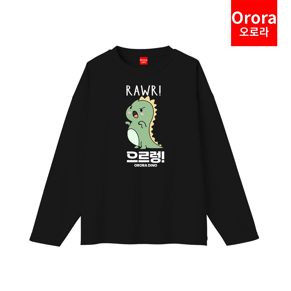 ORORA KAOS LENGAN PANJANG DISTRO PREMIUM Korean DINO RAWR - KP NORD 1