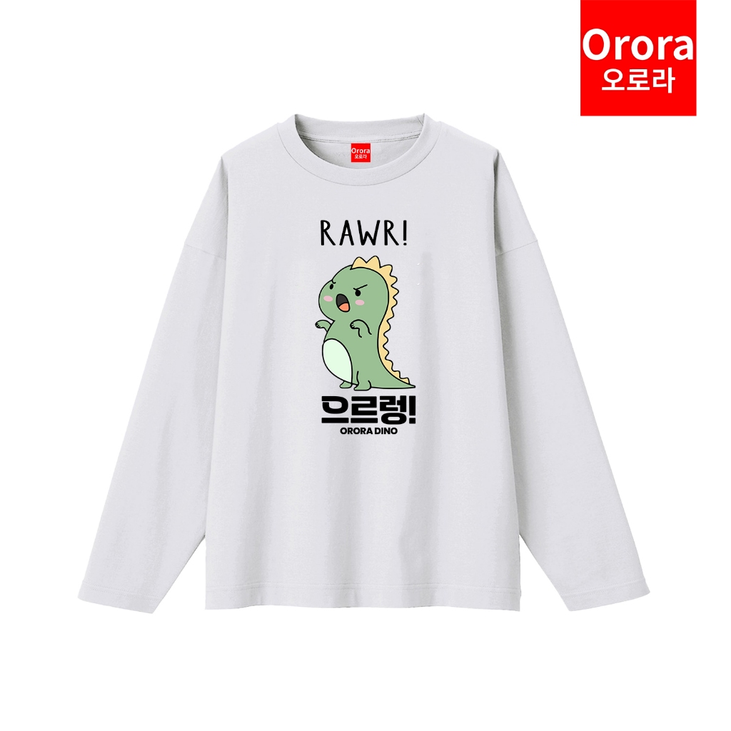ORORA KAOS LENGAN PANJANG DISTRO PREMIUM Korean DINO RAWR - KP NORD 1