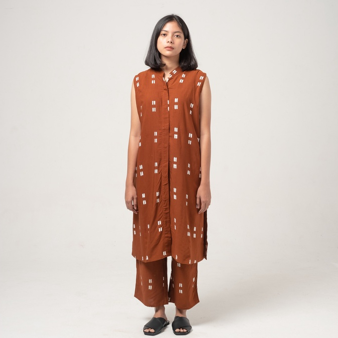 Dama Kara Set - Gayatri Tunik Terracota