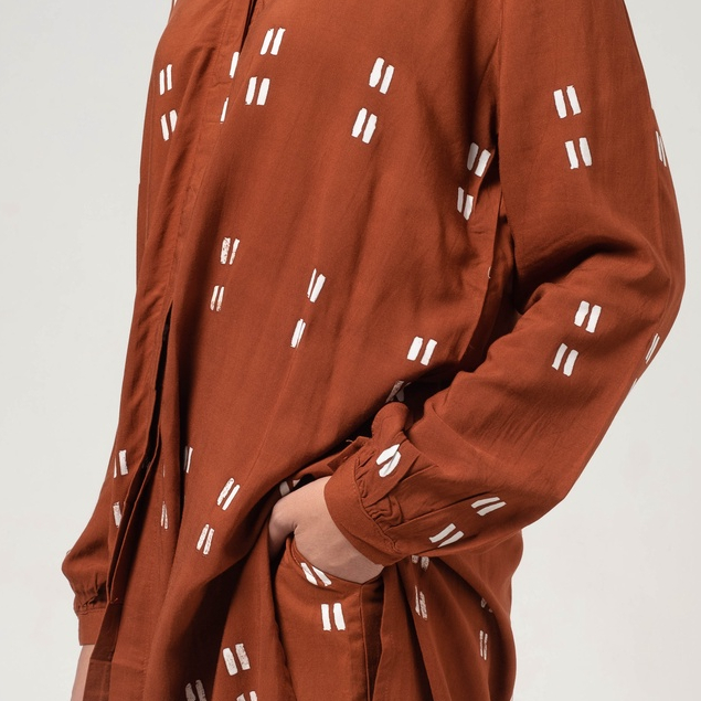 Dama Kara Set - Gayatri Tunik Terracota