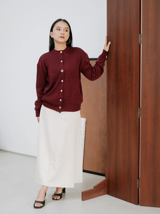Image of Vintage House Eve Cardigan (Cardigan Knit Elegan Korean Style)