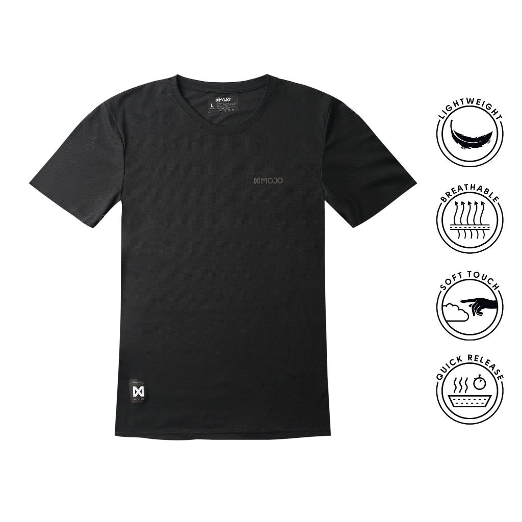 XMOJO Running Jersey Pria Heracles Hitam