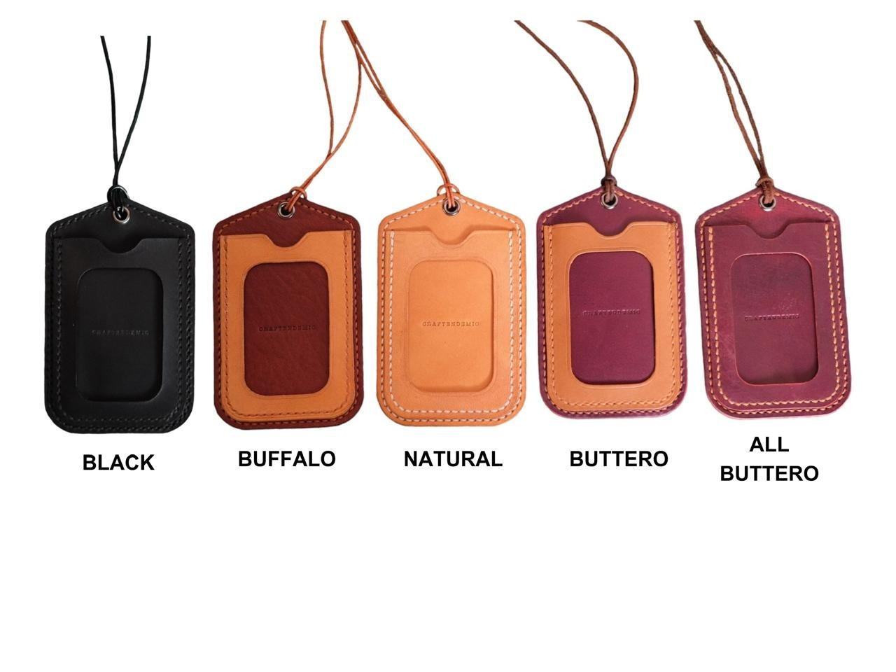 Leather ID Card Holders ID Lanyard