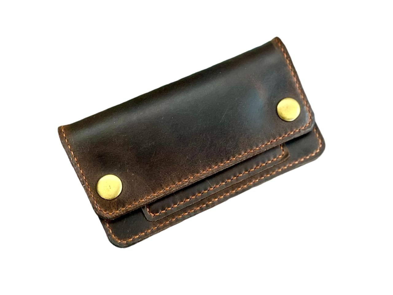 Leather Mini Trucker Wallet
