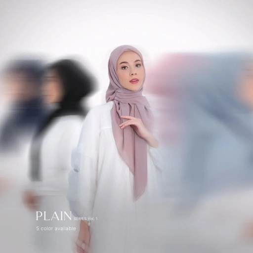 Image of Hijab Segi Empat Polos Premium Killua Series 1