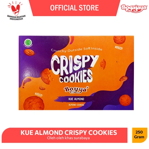 Image of Kue Almond Crispy Cookie Oleh Oleh Surabaya Kemasan Besar 250 Gram