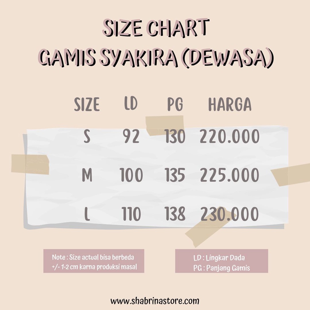 Gamis Syakira Bunda (Hanya Gamis) by Shabrina