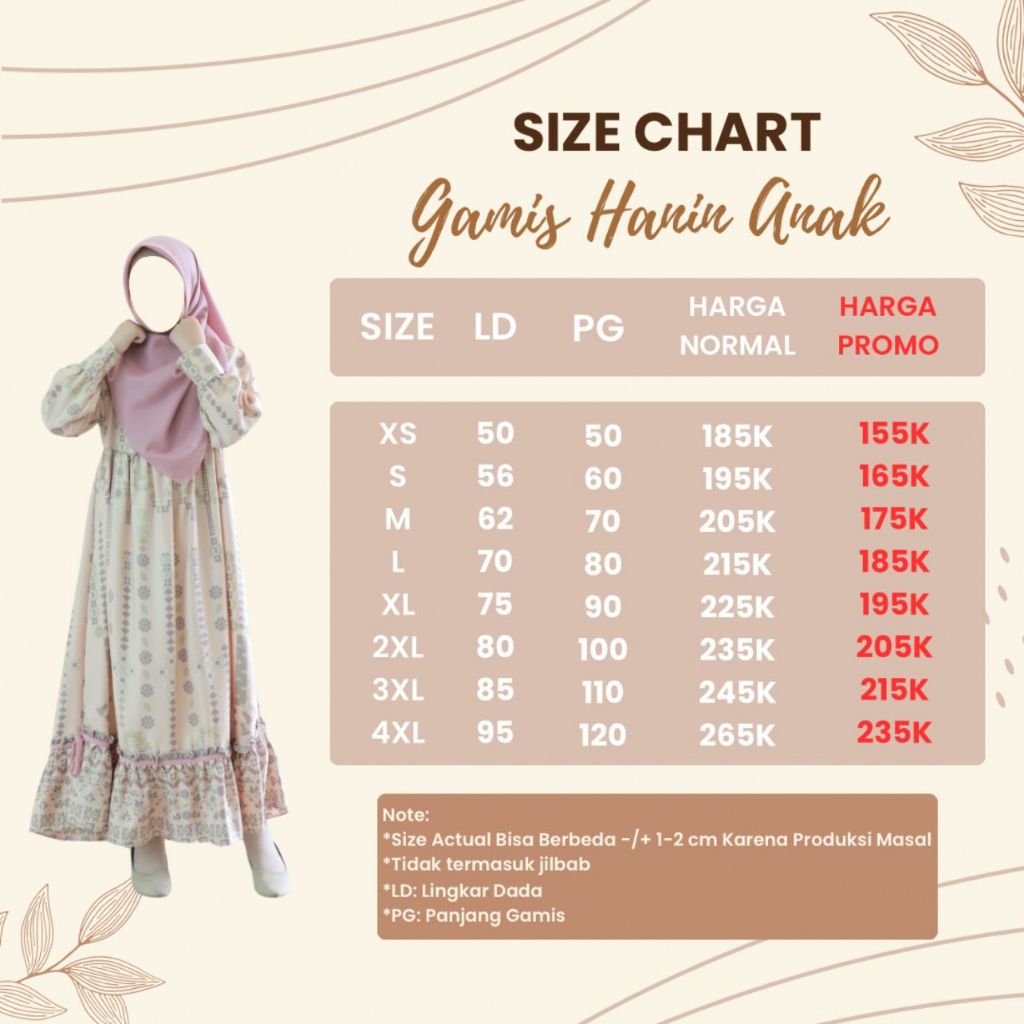 Gamis ANAK Sarimbit Hanin by Shabrina