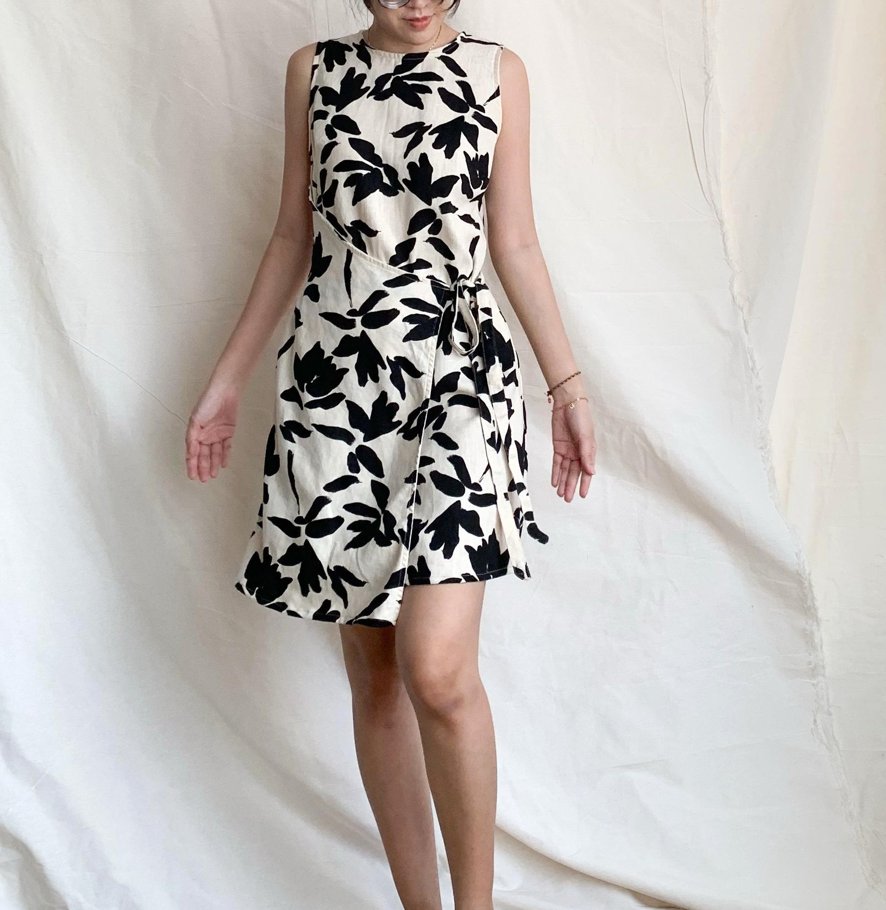 Merla Wrap Dress - 100% Natural Fibers Linen Viscose