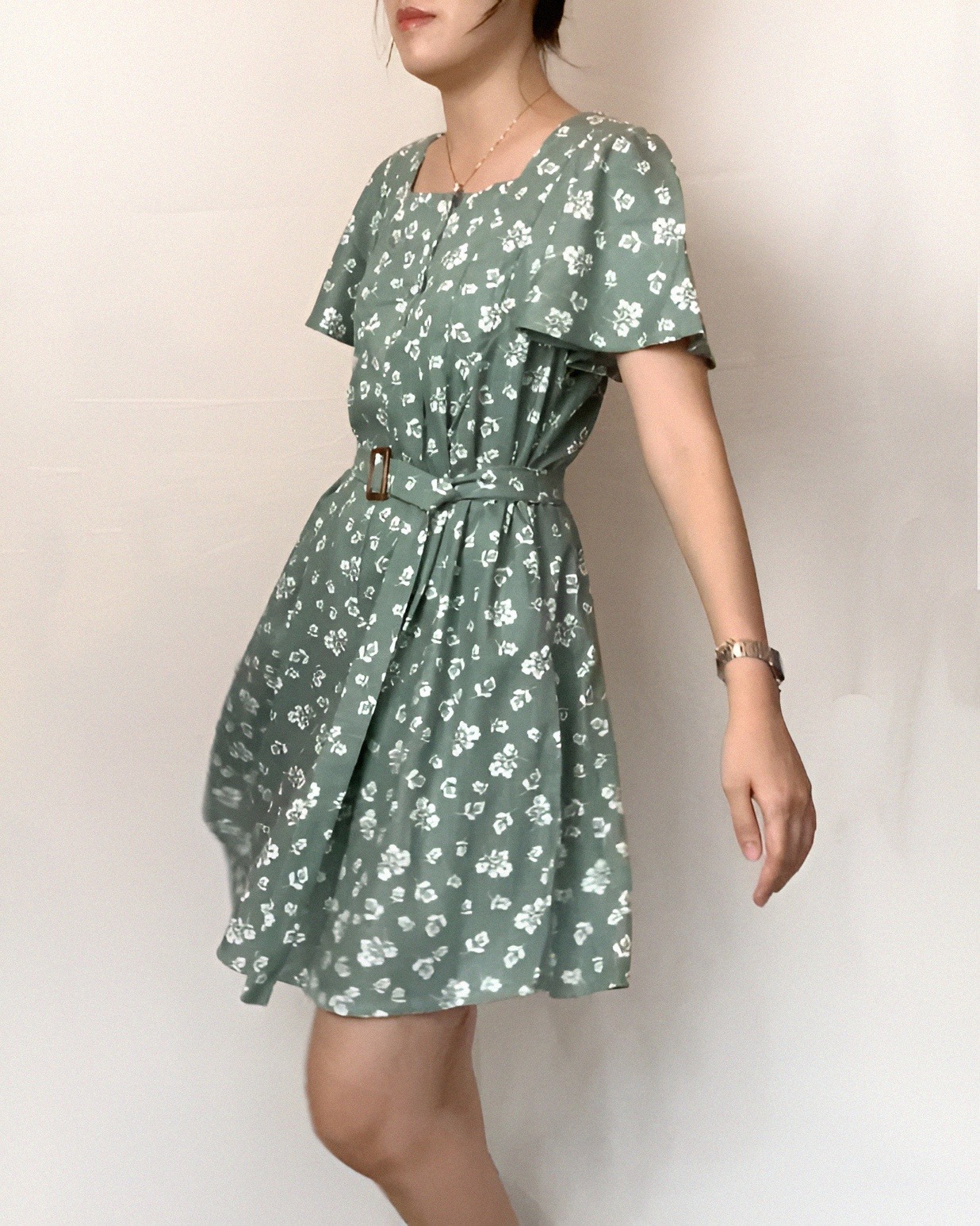 Reese Pleated Dress 100% Natural Fiber Linen Viscose