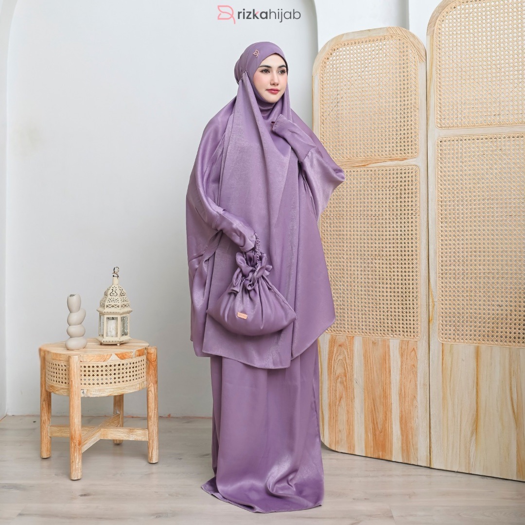 RIZKA HIJAB New Khadijah Mukena Multifungsi Terusan Jumbo Premium Dewasa Adem Menutup Dagu Telekung