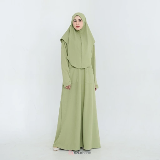 Image of RIZKA HIJAB Rose Abaya Sporty Gamis Olahraga Muslimah Wanita Casual Syari Knit Premium