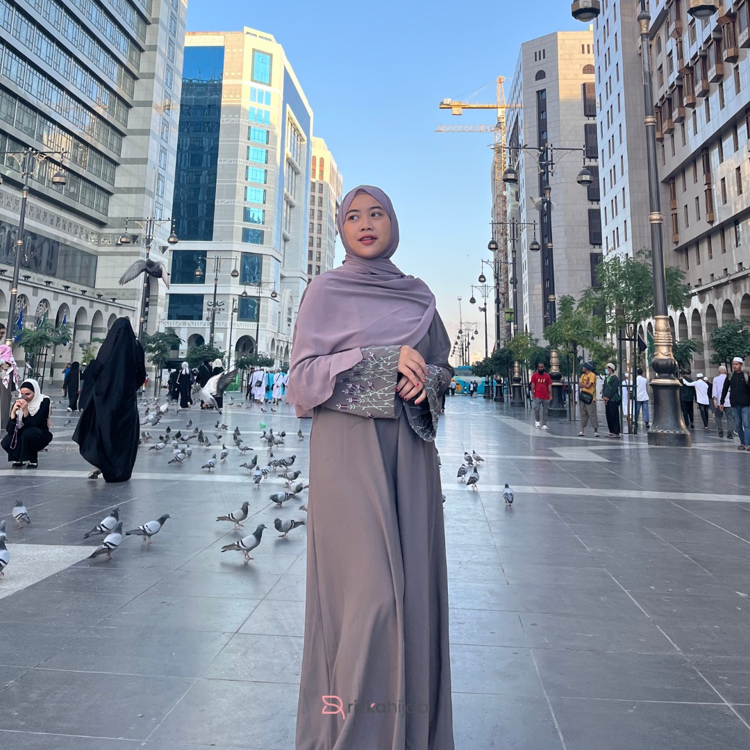RIZKA HIJAB Janette Abaya Bordir Tangan Dubai Gamis Hitam Mewah Hokaido Arabian Turkey Umroh Haji