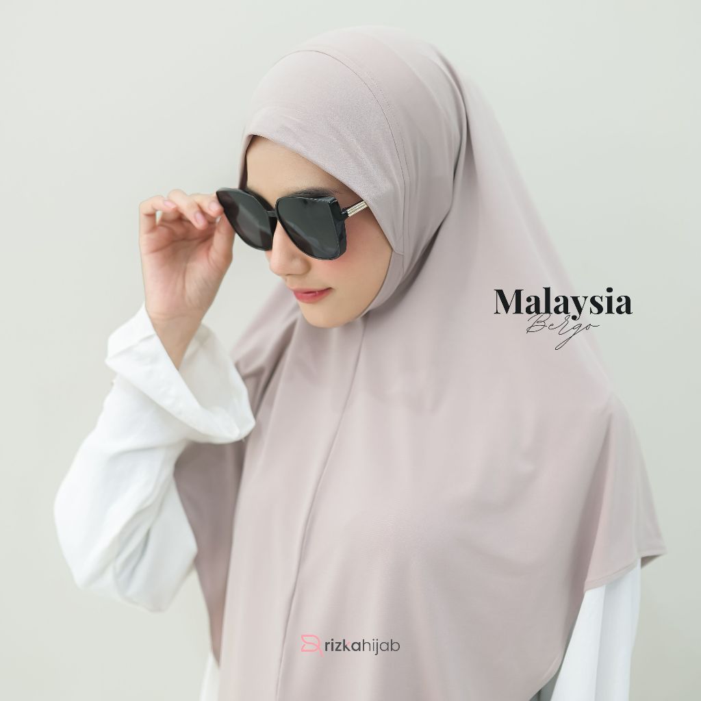 RIZKA HIJAB Liza Bergo Syar'i Small and Big Jersey Instan Premium Dagu Polos Arab Umroh Haji