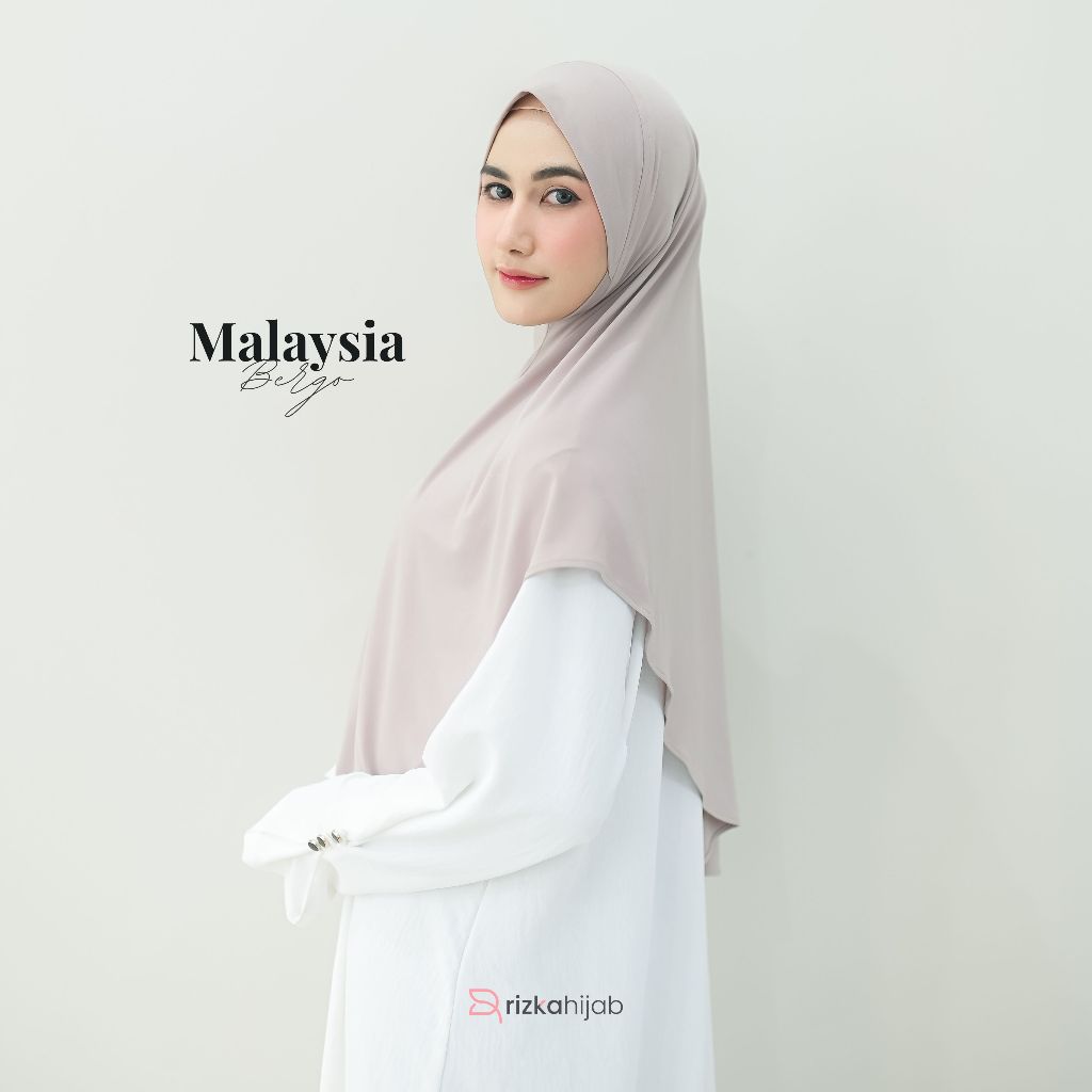 RIZKA HIJAB Liza Bergo Syar'i Small and Big Jersey Instan Premium Dagu Polos Arab Umroh Haji