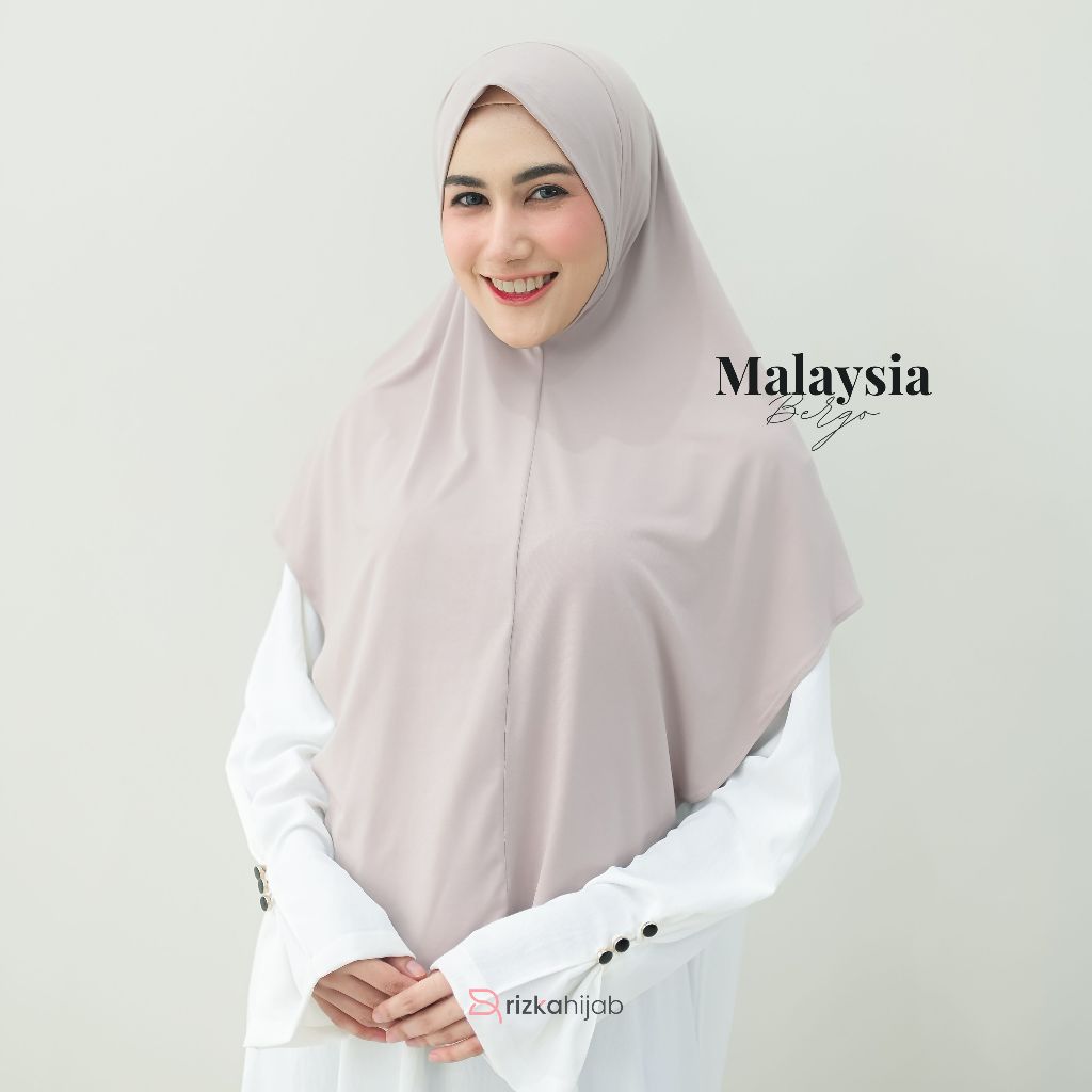 RIZKA HIJAB Liza Bergo Syar'i Small and Big Jersey Instan Premium Dagu Polos Arab Umroh Haji