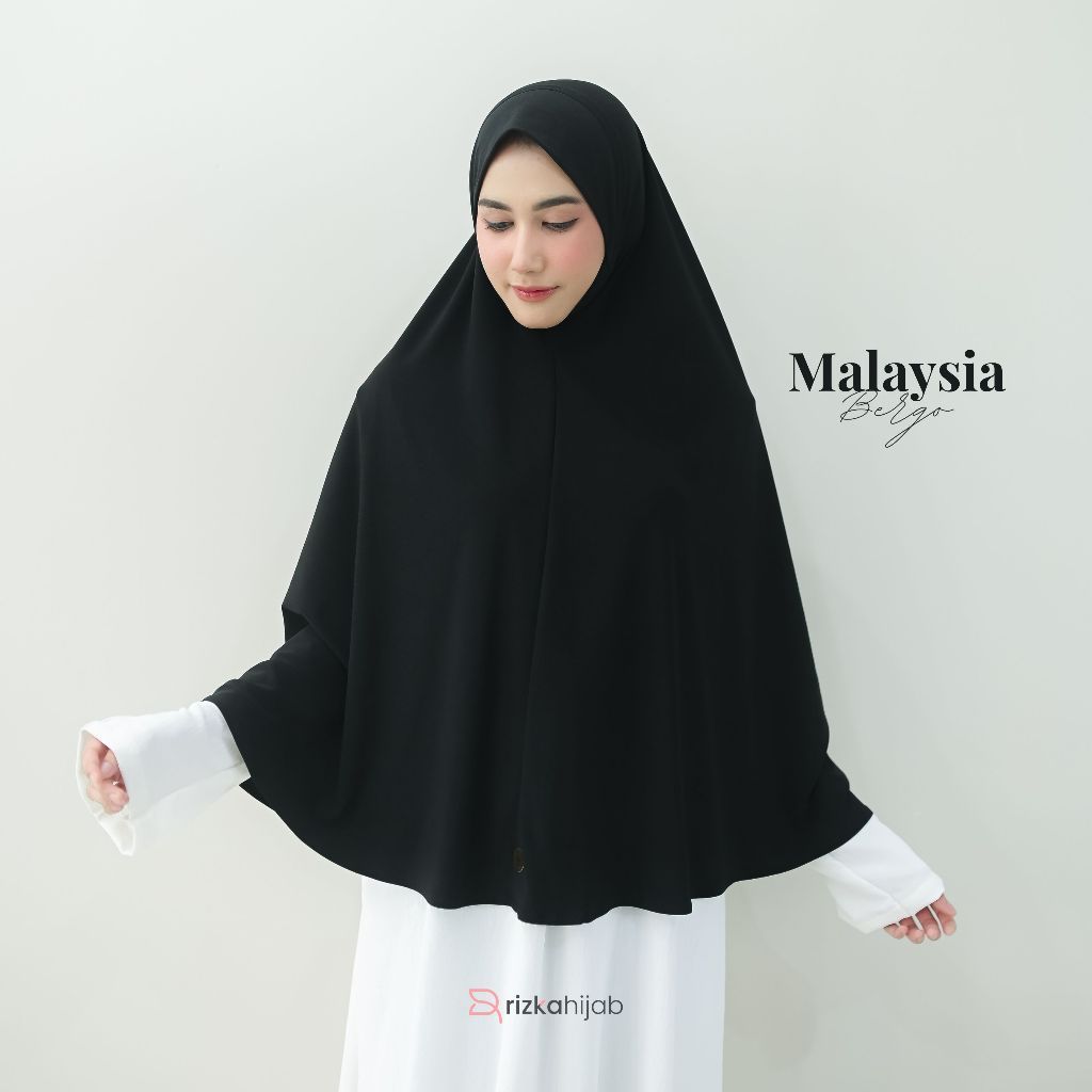 RIZKA HIJAB Liza Bergo Syar'i Small and Big Jersey Instan Premium Dagu Polos Arab Umroh Haji