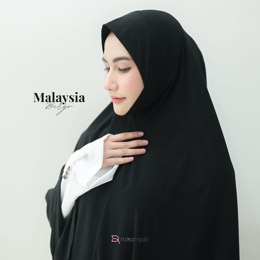 RIZKA HIJAB Liza Bergo Syar'i Small and Big Jersey Instan Premium Dagu Polos Arab Umroh Haji
