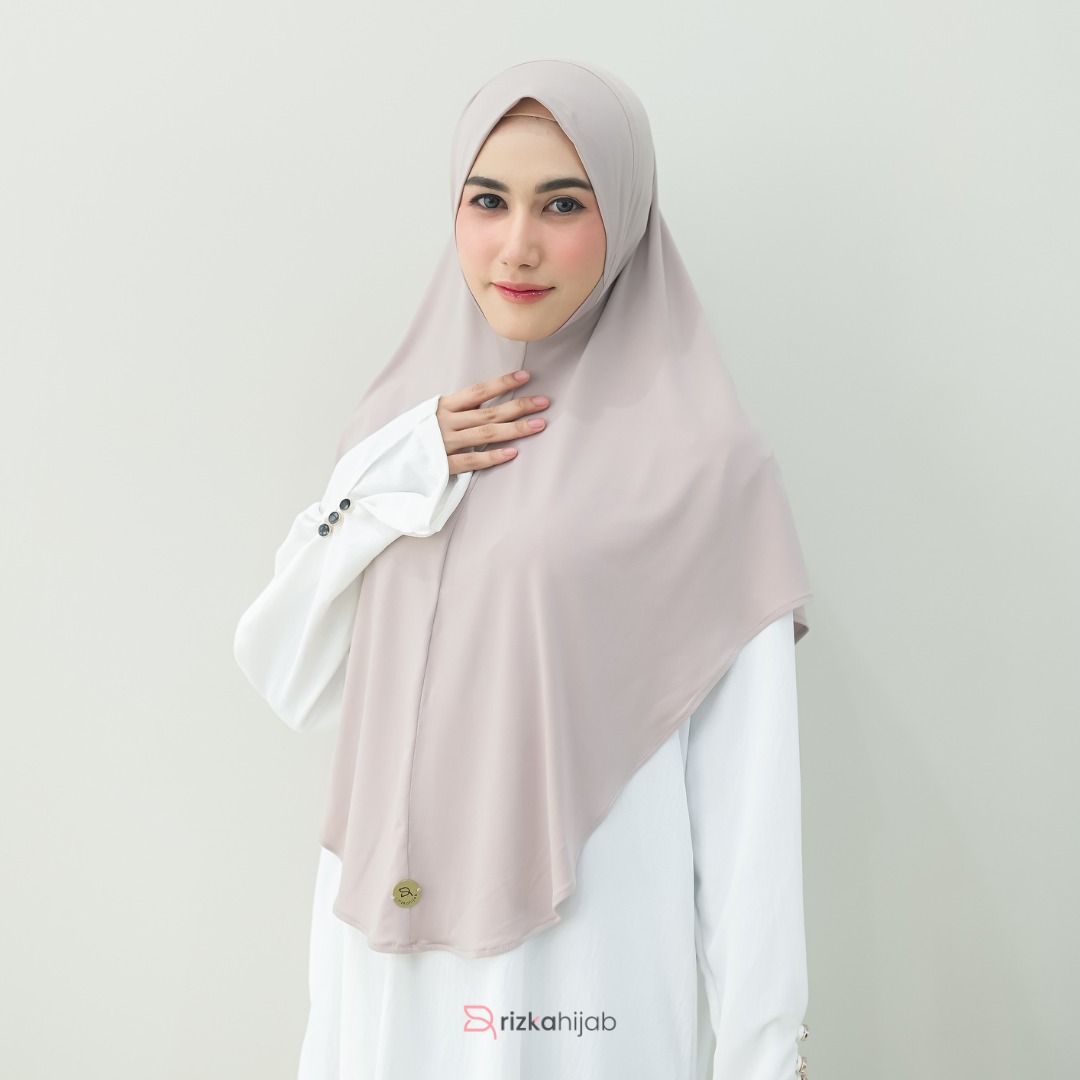 RIZKA HIJAB Liza Bergo Syar'i Small and Big Jersey Instan Premium Dagu Polos Arab Umroh Haji