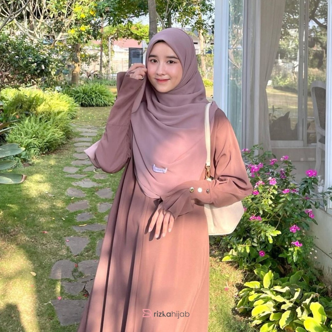 RIZKA HIJAB Hafshah Abaya Wolfis Premium Umroh Haji Mewah Elegan Turkey Wanita Muslim