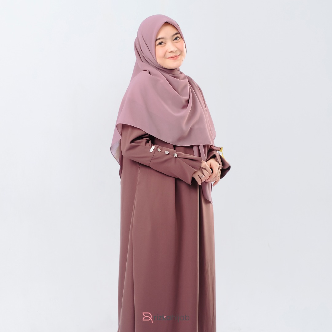RIZKA HIJAB Hafshah Abaya Wolfis Premium Umroh Haji Mewah Elegan Turkey Wanita Muslim